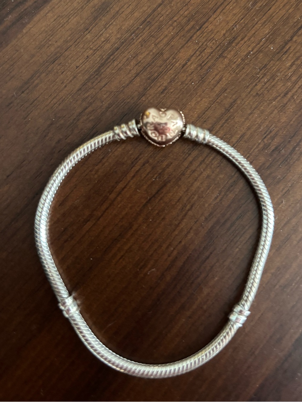 Pandora Moments Pavé Heart Clasp Snake Chain Bracelet - Picture 3 of 5